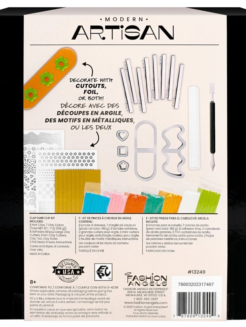 Fashion Angels Tween Artisan Clay Hair Clips Making Kit Multi-Color New - Picture 5 of 5